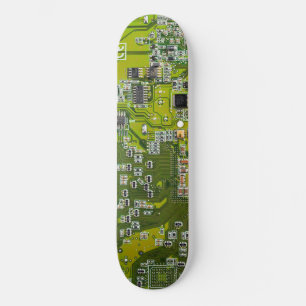 Light Green PCB Circuit Board Design for IT Pros Skateboard