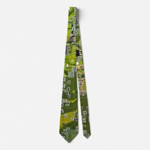 Light Green PCB Circuit Board Design for IT Pros Tie