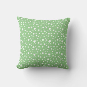 Light green pillow with tiny white stars