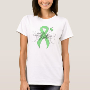 Light Green Ribbon with Butterfly T-Shirt