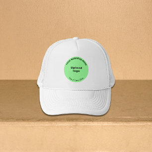 Light Green Round Business Brand on Trucker Hat