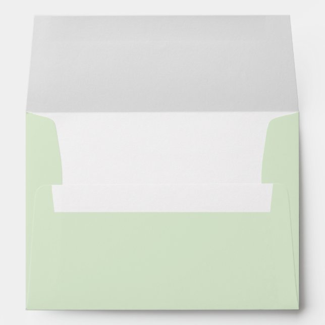 Light Green - Sage Elegant Modern Envelope (Back (Bottom))
