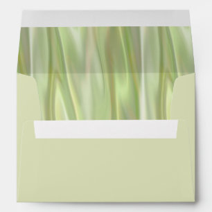 Light Green Satin Look Custom Wedding Envelope