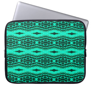 Light green seamless ikat Persian Carpet. Ethnic t Laptop Sleeve