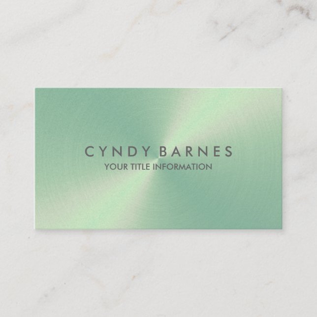 Light Green Sheen Business Card (Front)