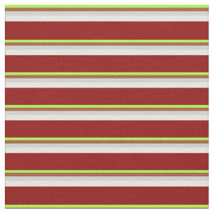 Light Green, Sienna, Grey, Mint Cream & Dark Red Fabric