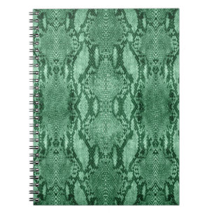 Light Green Snake Skin Print Notebook