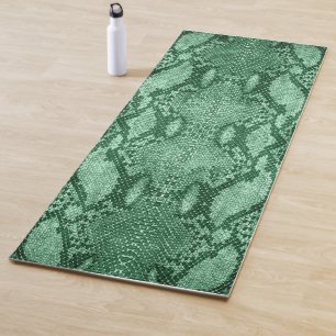 Light Green Snake Skin Print Yoga Mat