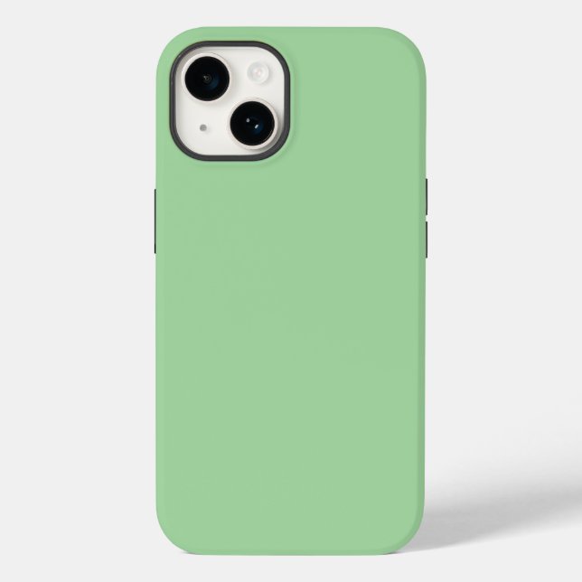 Light Green, solid pastel colour, Throw Pillow Case-Mate iPhone Case (Back)