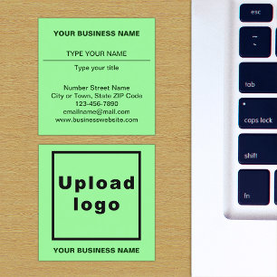 Light Green Square Business Card