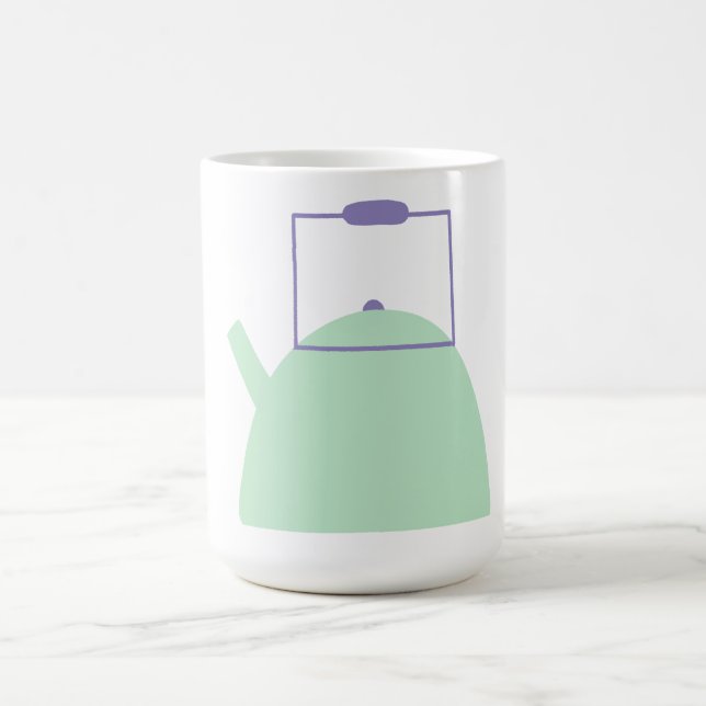 Light Green Tea Kettle Coffee Mug (Center)