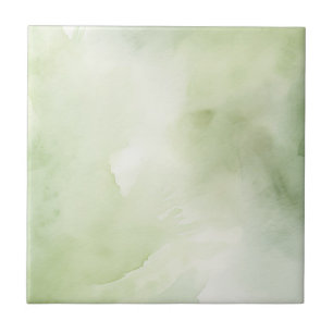 Light Green Watercolor Kitchen Bathroom Remodel Tile