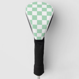 Light Green & White Checkered Pattern – Fresh Golf Head Cover