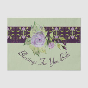 Light Green With Purple Tissue Paper