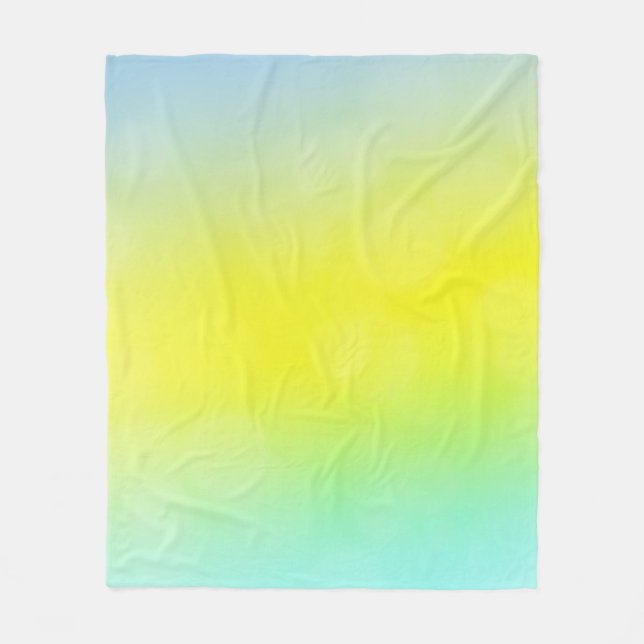Light Green, Yellow abstract blurred background. C Fleece Blanket (Front)