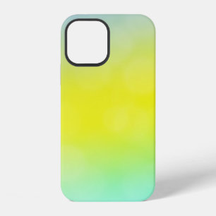 Light Green, Yellow abstract blurred background. C iPhone 12 Case