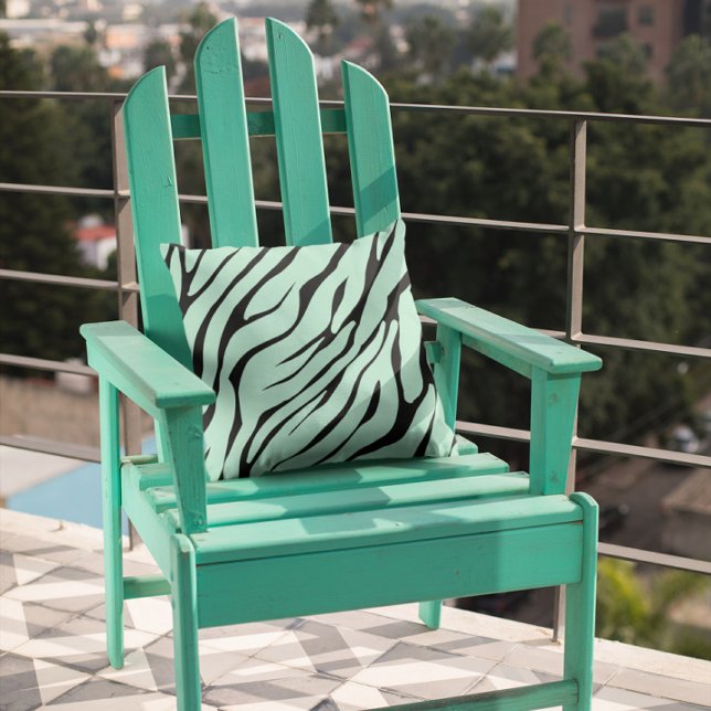 Light Green Zebra Pattern  Cushion (Creator Uploaded)