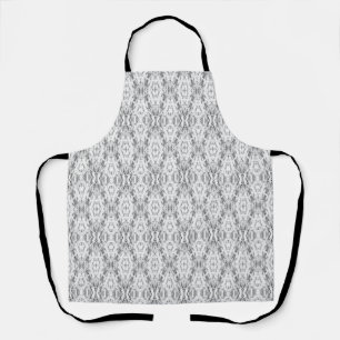 Light grey abstract geometry pattern apron