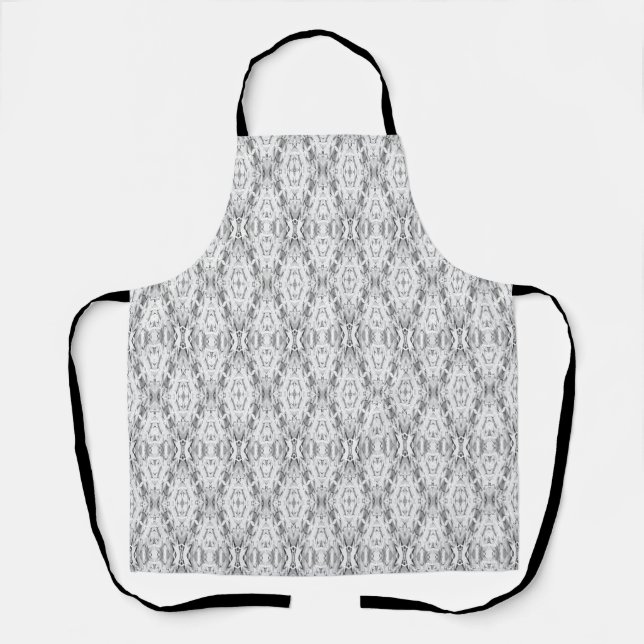 Light grey abstract geometry pattern apron (Front)