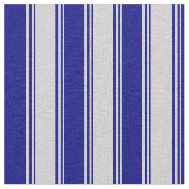 Light Grey and Blue Coloured Stripes Pattern Fabric (Close Up)