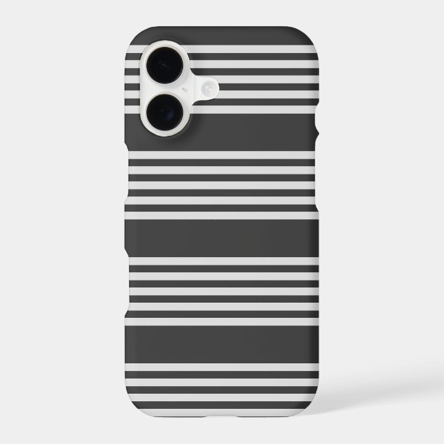 Light grey and charcoal five stripes pattern (Back)