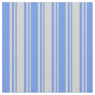 Light Grey and Cornflower Blue Coloured Pattern Fabric