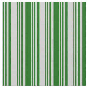 Light Grey and Dark Green Striped Pattern Fabric