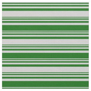 Light Grey and Dark Green Striped Pattern Fabric
