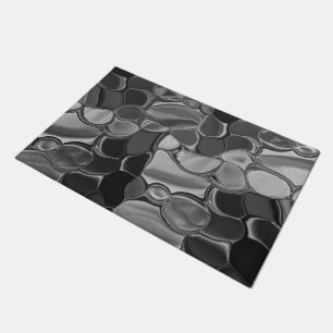 Light grey and dark rounded shapes. doormat