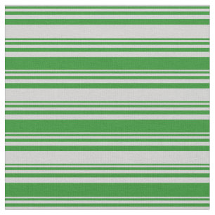 Light Grey and Forest Green Pattern Fabric