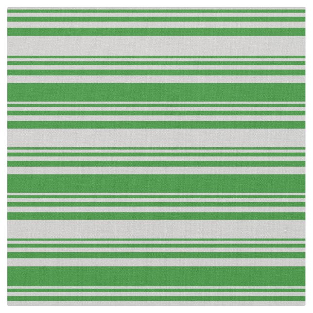 Light Grey and Forest Green Pattern Fabric (Close Up)