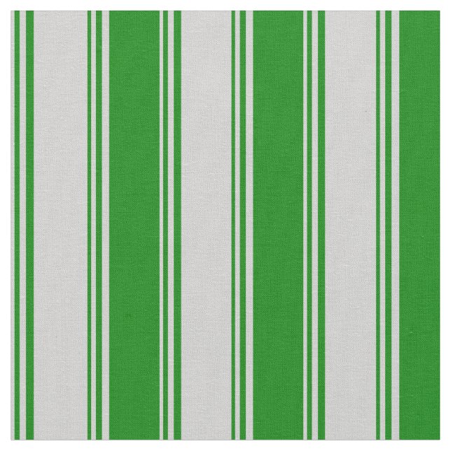 Light Grey and Green Striped/Lined Pattern Fabric (Close Up)
