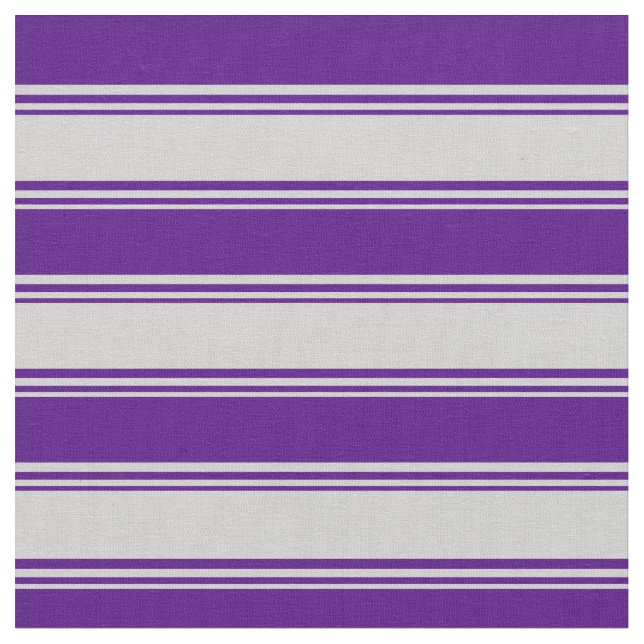 Light Grey and Indigo Lines Pattern Fabric (Close Up)