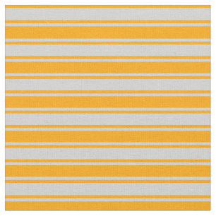 Light Grey and Orange Coloured Stripes Pattern Fabric