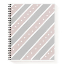 Light Grey and Pink Spiral Notebook