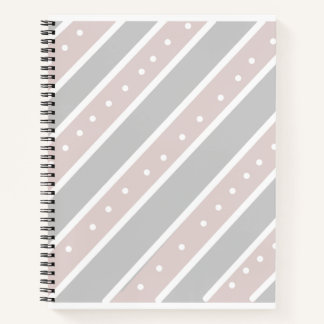Light Grey and Pink Spiral Notebook