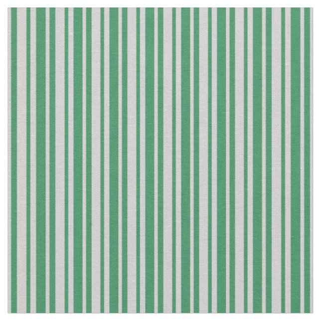 Light Grey and Sea Green Stripes Fabric (Close Up)