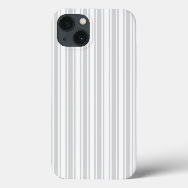 Light grey and white candy stripes Case-Mate iPhon Case-Mate iPhone Case (Back)