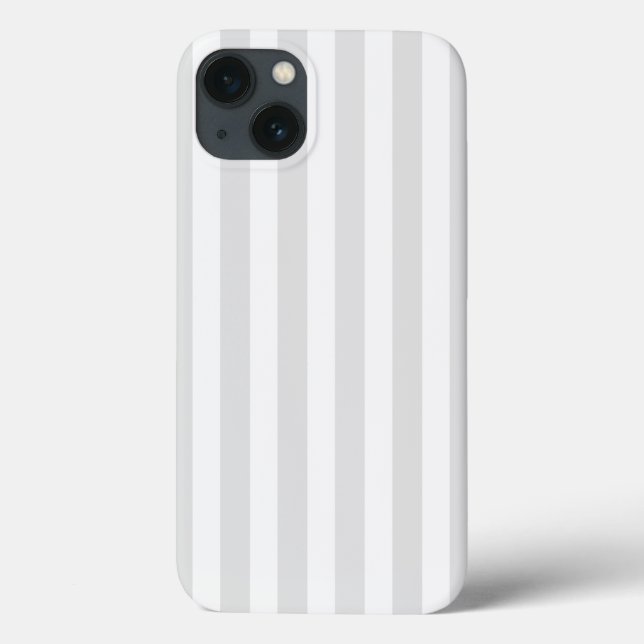 Light grey and white candy stripes Case-Mate iPhon Case-Mate iPhone Case (Back)