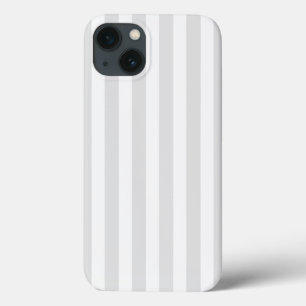 Light grey and white candy stripes Case-Mate iPhon iPhone 13 Case
