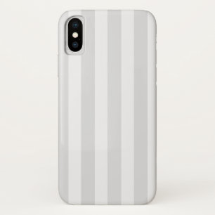Light grey and white candy stripes iPhone x case
