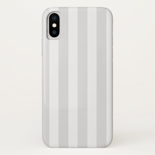 Light grey and white candy stripes Case-Mate iPhone case (Back)