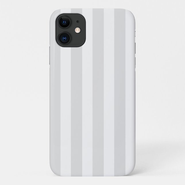 Light grey and white candy stripes Case-Mate iPhone case (Back)