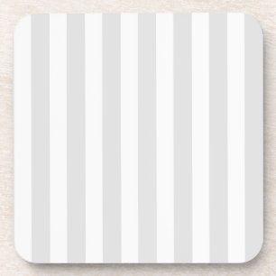 Light grey and white candy stripes coaster