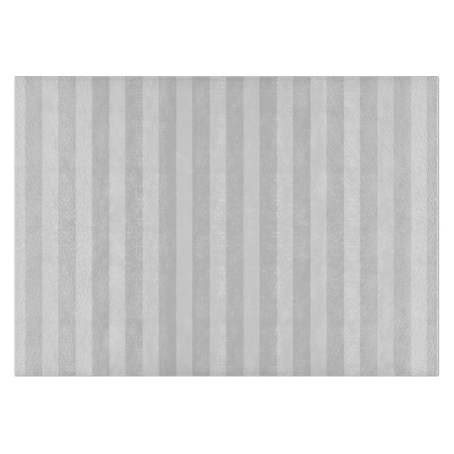Light grey and white candy stripes cutting board (Front)
