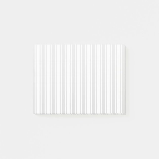 Light grey and white candy stripes post-it notes (Front)