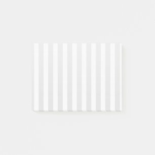 Light grey and white candy stripes post-it notes