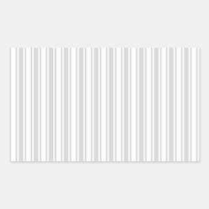 Light grey and white candy stripes rectangular sticker