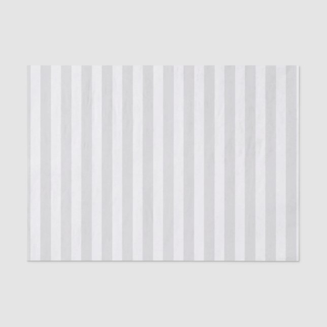 Light grey and white candy stripes tissue paper (Front)