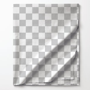 Light Grey and White Chequered Pattern Fabric